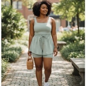 Yogalicious Sage Green Romper